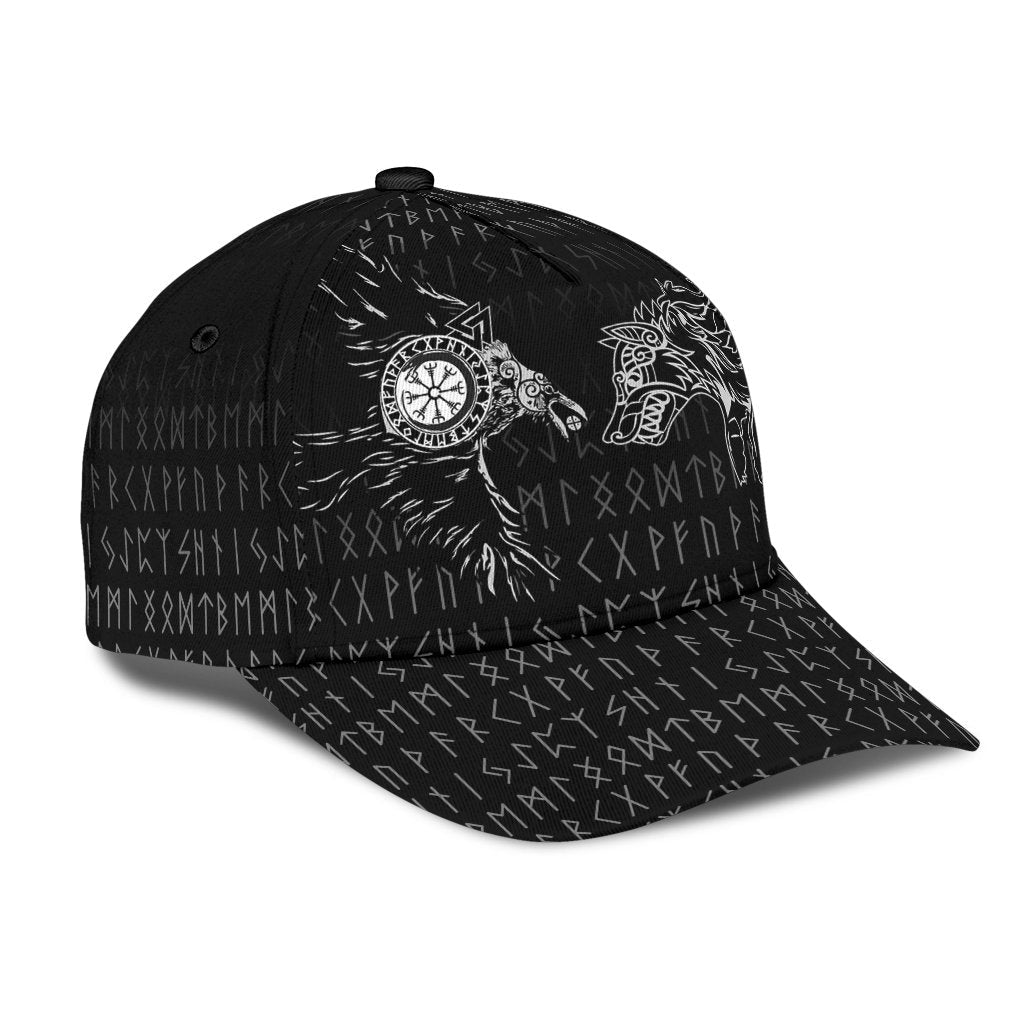 Viking Classic Cap Raven and Wolf Special Tattoo RLT12 Trucker Hats Custom Hats Gifts For Men & Women