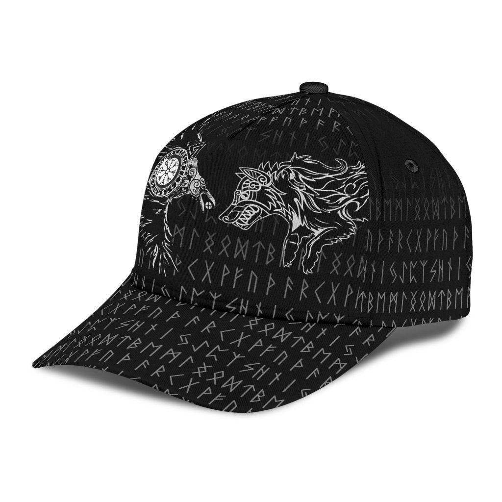 Viking Classic Cap Raven and Wolf Special Tattoo RLT12 Trucker Hats Custom Hats Gifts For Men & Women