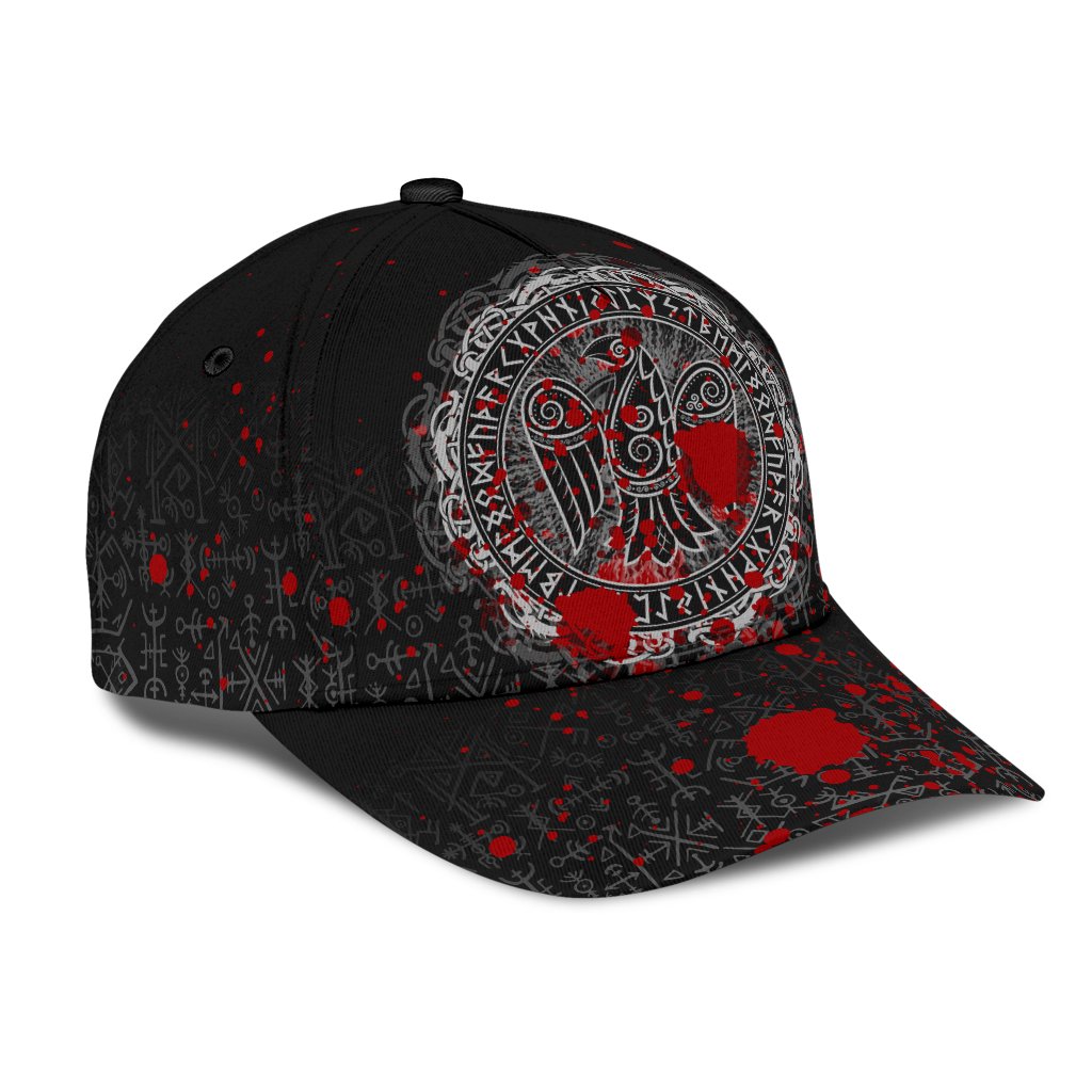 Viking Classic Cap Raven Celtic Tattoo Blood RLT12 Trucker Hats Custom Hats Gifts For Men & Women