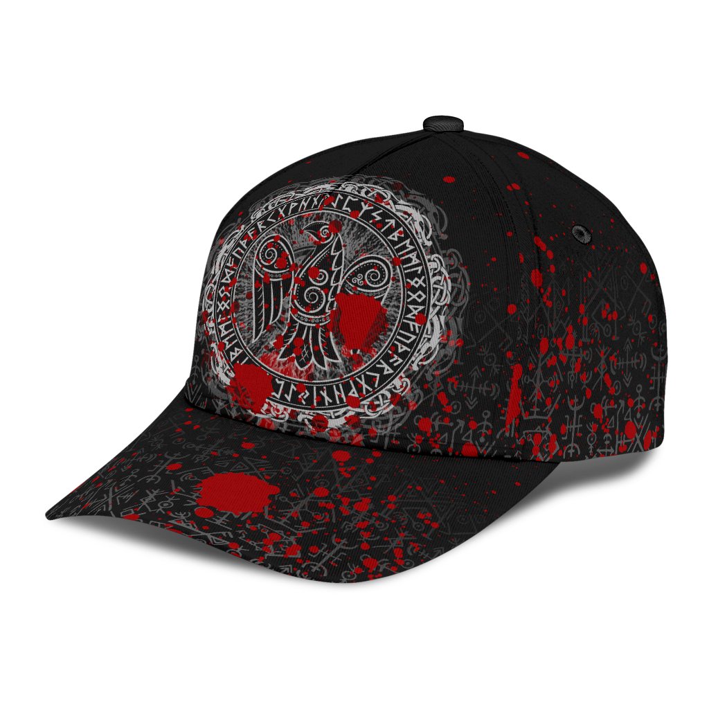 Viking Classic Cap Raven Celtic Tattoo Blood RLT12 Trucker Hats Custom Hats Gifts For Men & Women