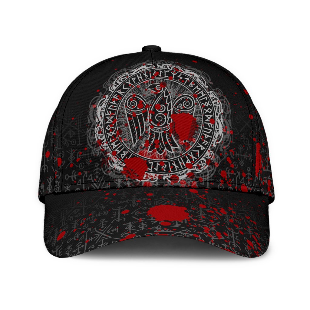 Viking Classic Cap Raven Celtic Tattoo Blood RLT12 Trucker Hats Custom Hats Gifts For Men & Women