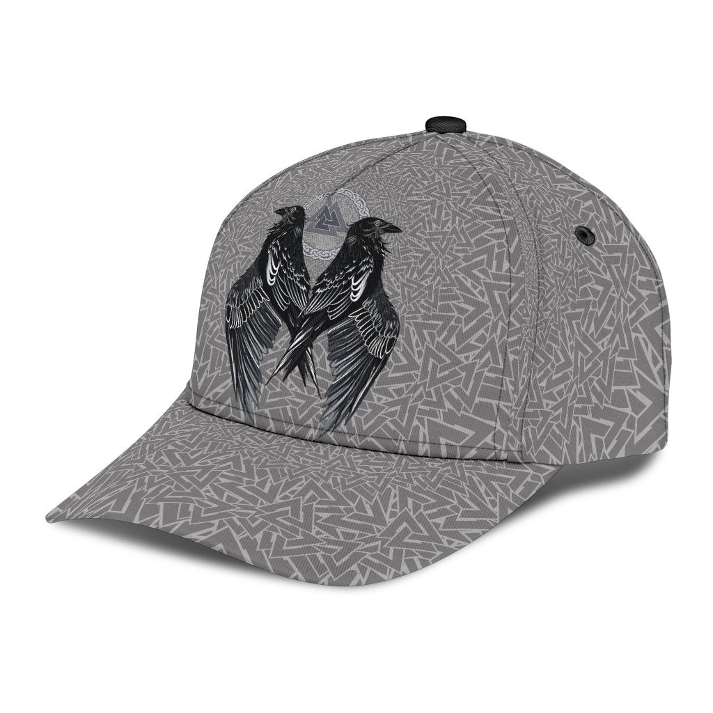 Viking Classic Cap Raven Valknut RLT12 Trucker Hats Custom Hats Gifts For Men & Women