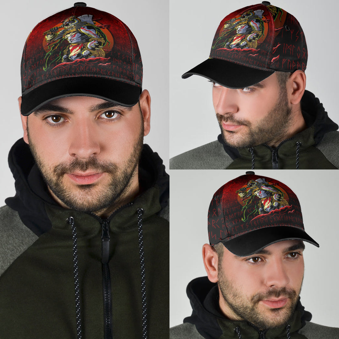 Viking Classic Cap Samurai Viking Warrior Ronin Berserk Armor Axe Classic Cap RLT12 Trucker Hats Custom Hats Gifts For Men & Women