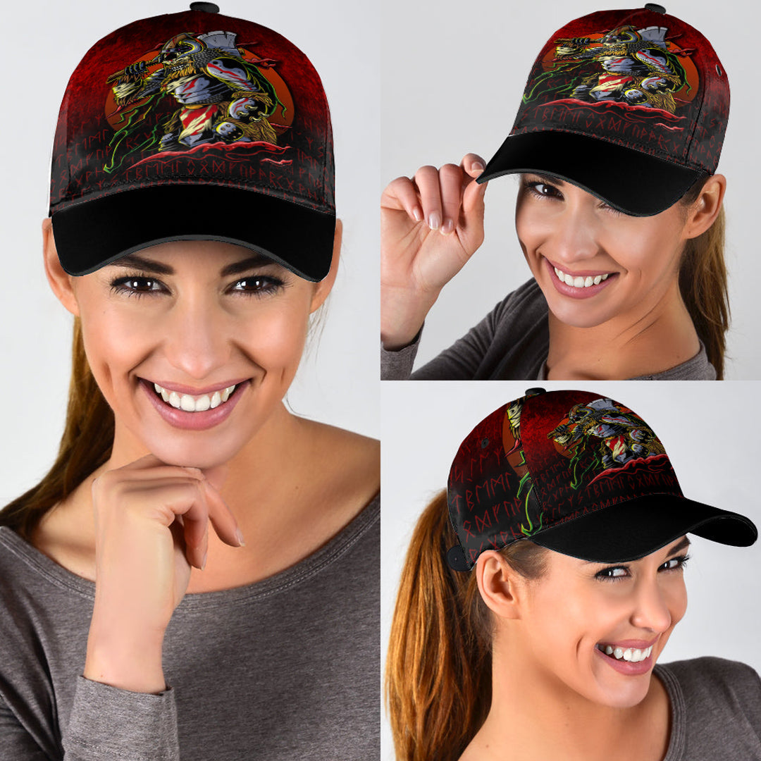 Viking Classic Cap Samurai Viking Warrior Ronin Berserk Armor Axe Classic Cap RLT12 Trucker Hats Custom Hats Gifts For Men & Women