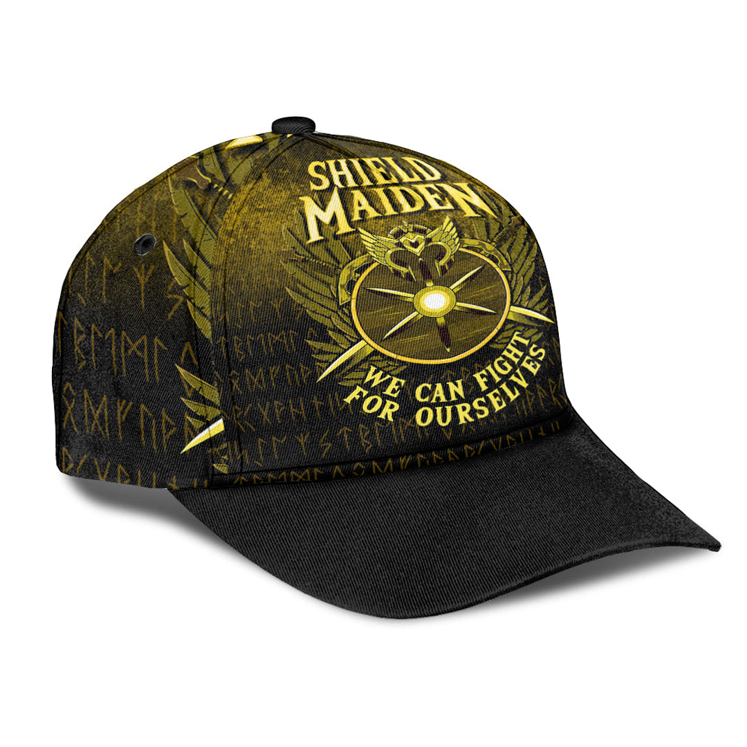 Viking Classic Cap Shield Maiden We Can Fight For Ourselves Classic Cap RLT12 Trucker Hats Custom Hats Gifts For Men & Women
