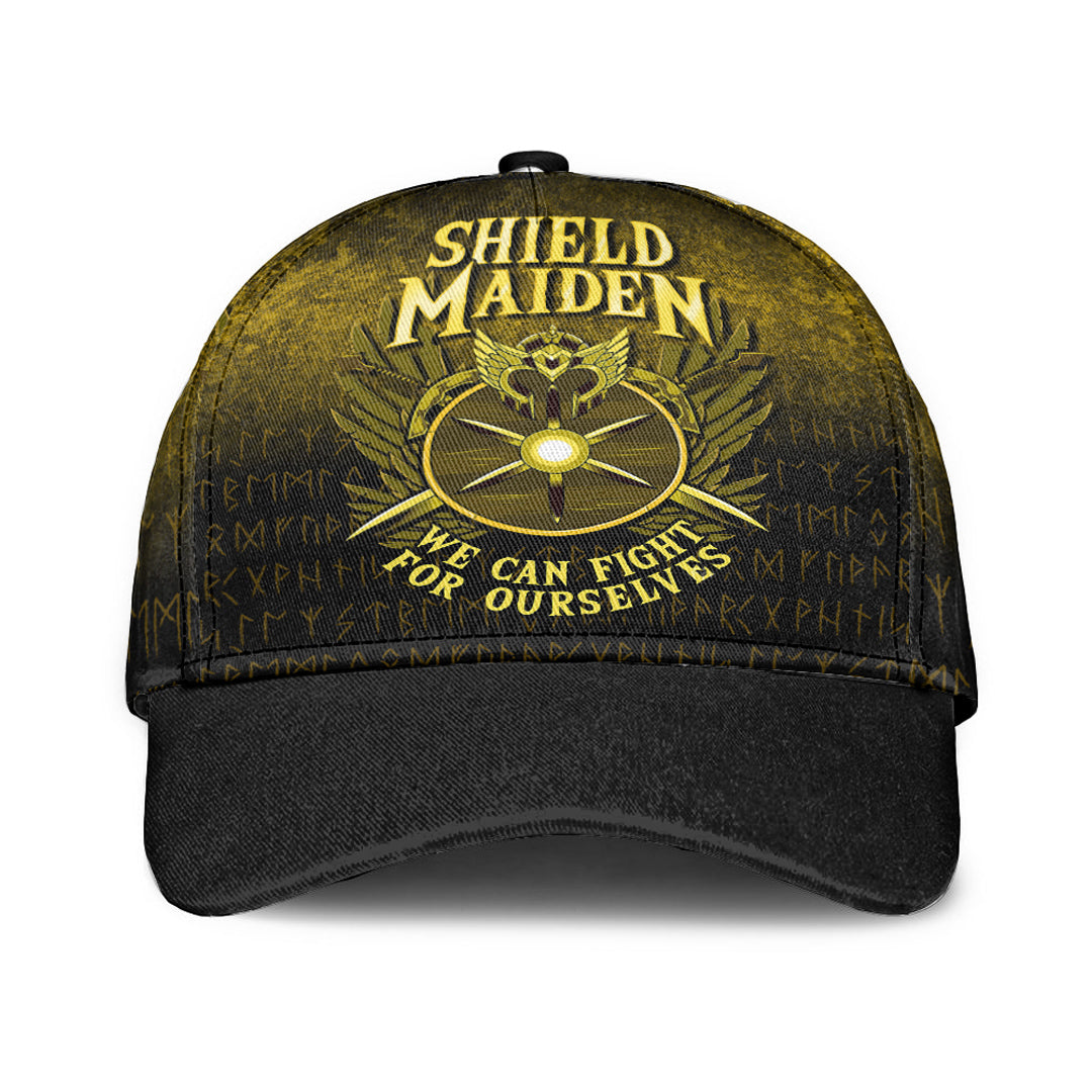 Viking Classic Cap Shield Maiden We Can Fight For Ourselves Classic Cap RLT12 Trucker Hats Custom Hats Gifts For Men & Women
