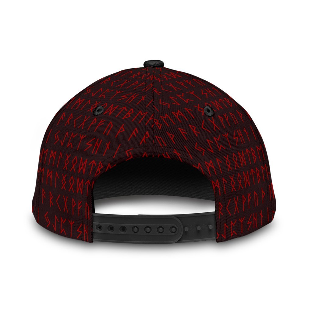 Viking Classic Cap The Raven Of Odin Rune, Red RLT12 Trucker Hats Custom Hats Gifts For Men & Women