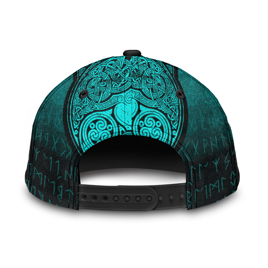Viking Classic Cap Viking Norse Wolf Cyan Version Classic Cap RLT12 Trucker Hats Custom Hats Gifts For Men & Women