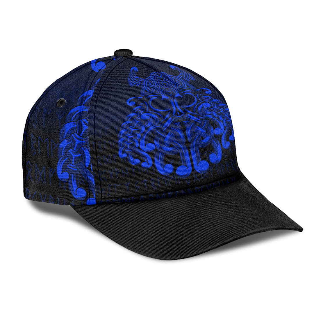Viking Classic Cap Vikings Odin Valhalla Blue Version Classic Cap RLT12 Trucker Hats Custom Hats Gifts For Men & Women