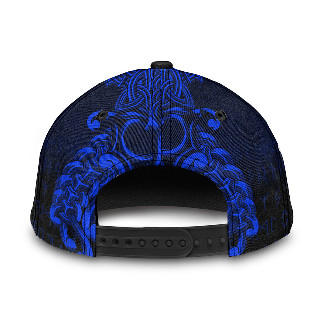 Viking Classic Cap Vikings Odin Valhalla Blue Version Classic Cap RLT12 Trucker Hats Custom Hats Gifts For Men & Women