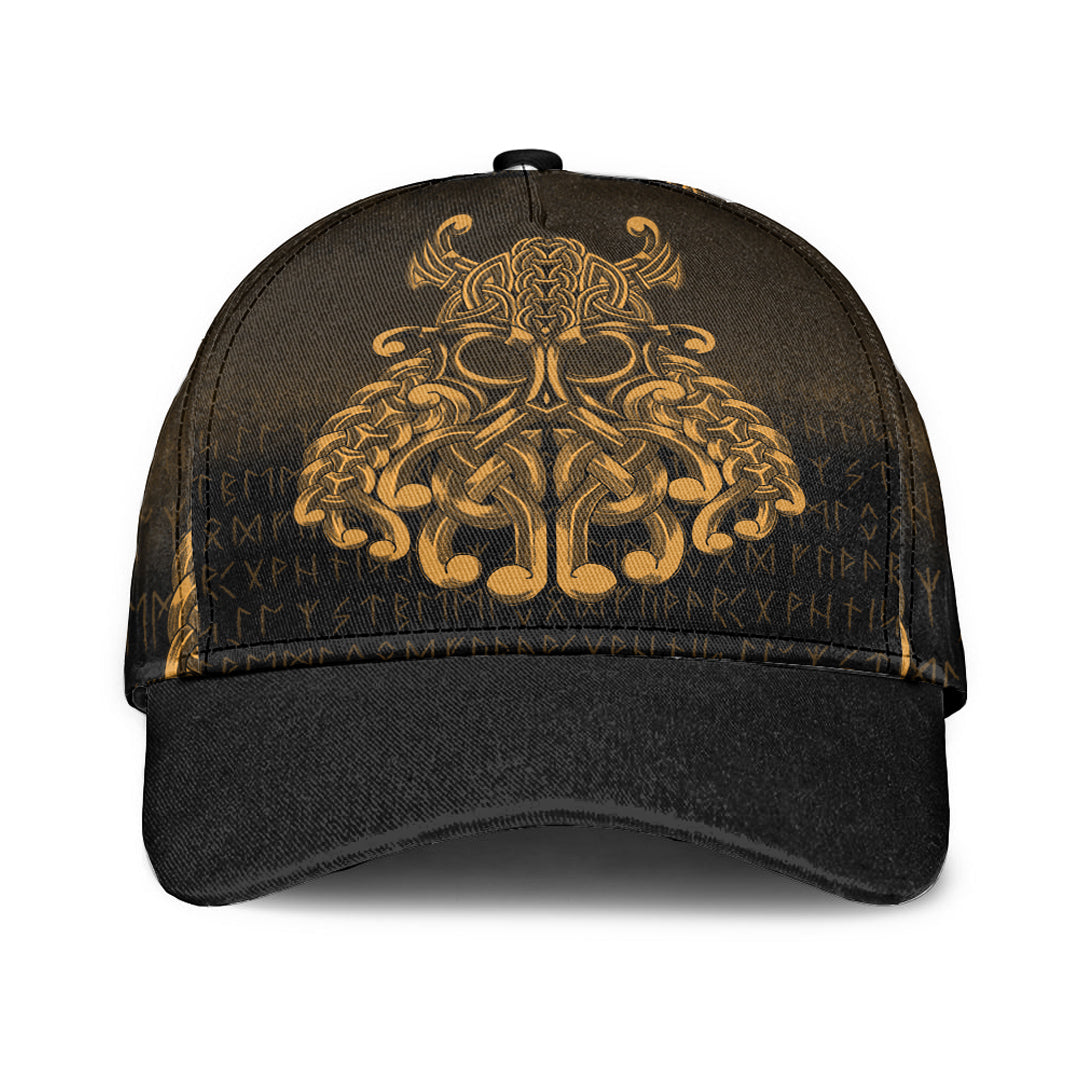 Viking Classic Cap Vikings Odin Valhalla Gold Version Classic Cap RLT12 Trucker Hats Custom Hats Gifts For Men & Women