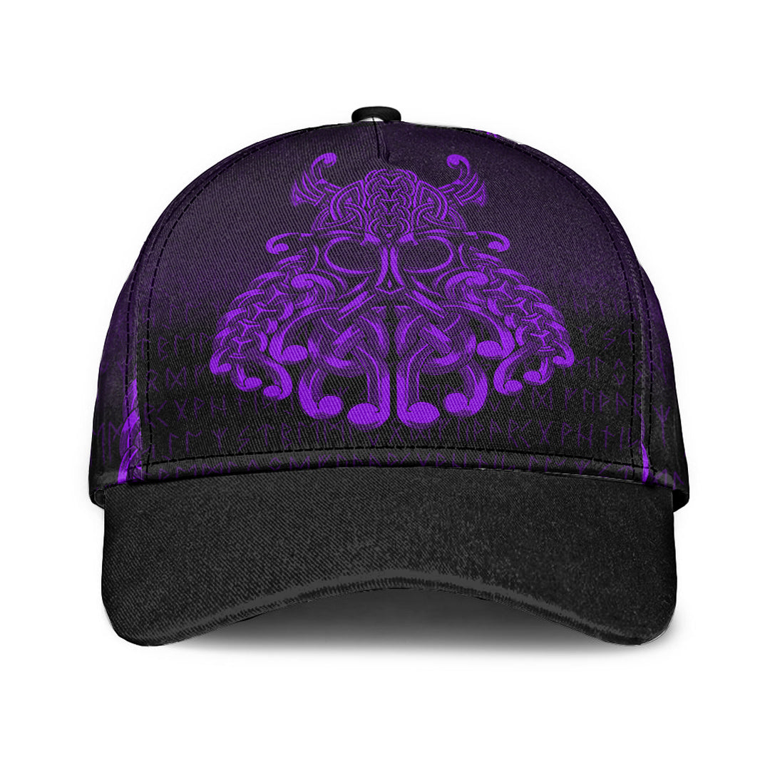 Viking Classic Cap Vikings Odin Valhalla Purple Version Classic Cap RLT12 Trucker Hats Custom Hats Gifts For Men & Women