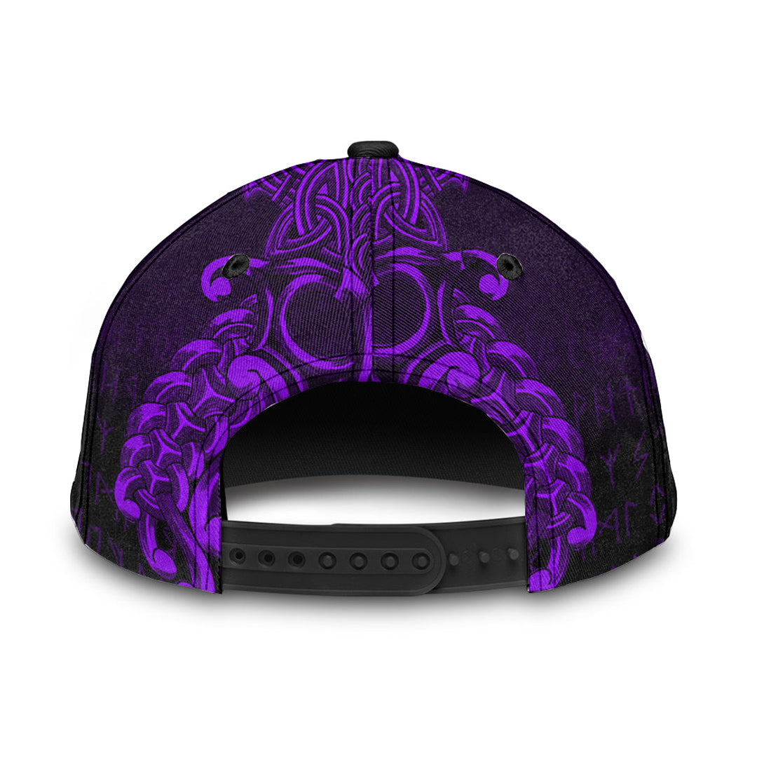 Viking Classic Cap Vikings Odin Valhalla Purple Version Classic Cap RLT12 Trucker Hats Custom Hats Gifts For Men & Women