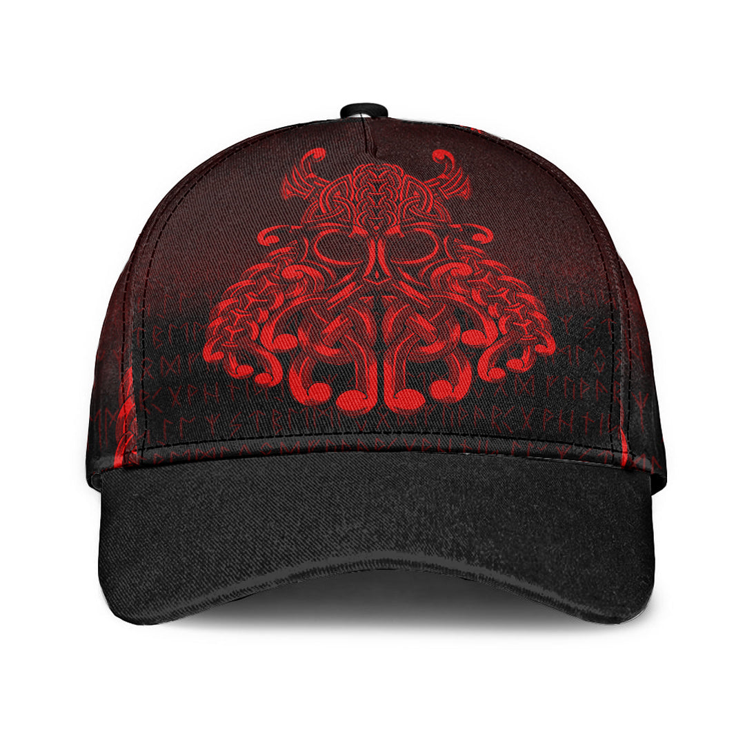 Viking Classic Cap Vikings Odin Valhalla Red Version Classic Cap RLT12 Trucker Hats Custom Hats Gifts For Men & Women
