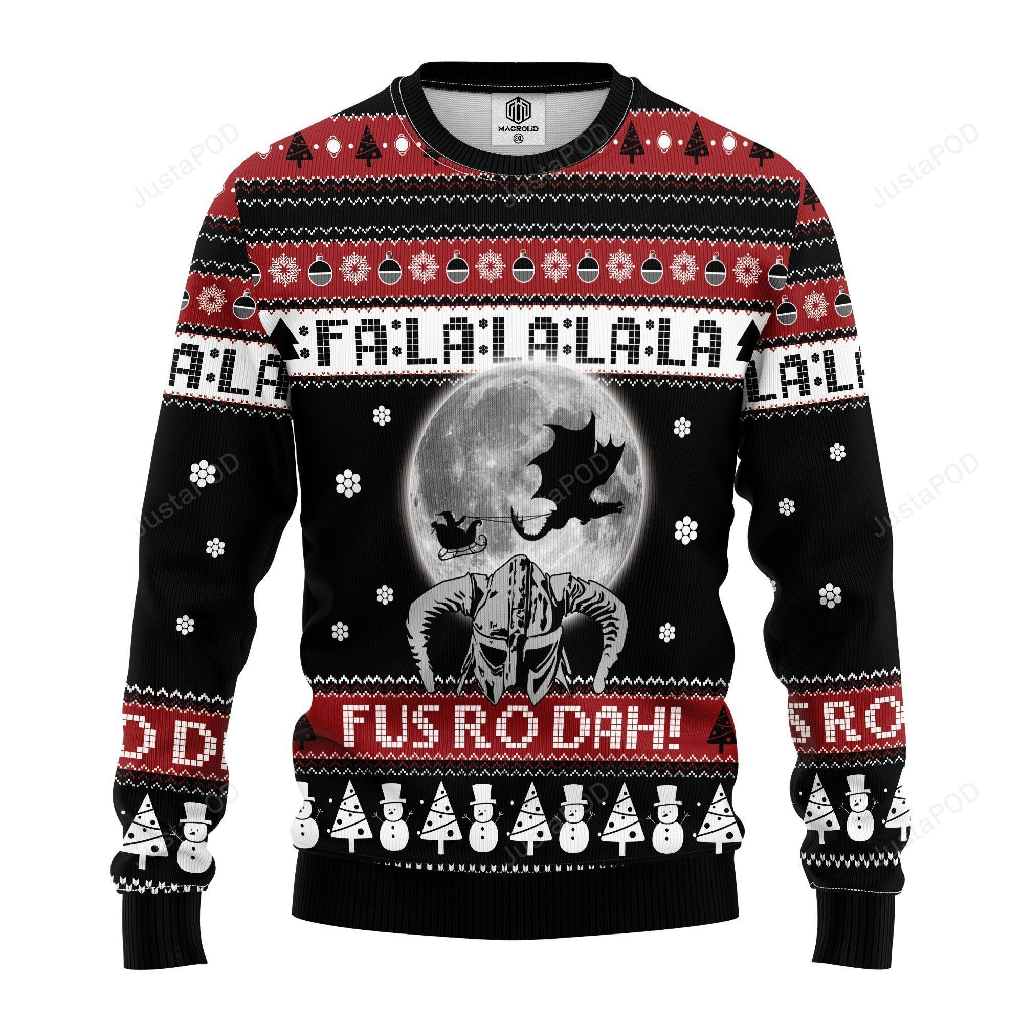 Viking Falala Ugly Christmas Sweater Adult 3D Funny Matching for family