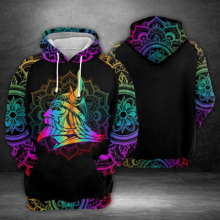 Viking Head 3D All Over Print Hoodie, Zip Hoodie