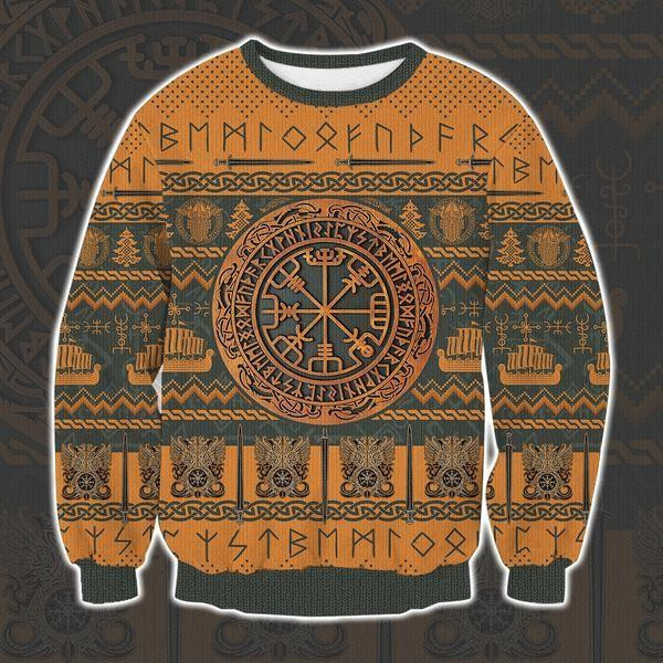 Viking Norse Mythology Ugly Christmas Sweater Adult 3D Funny Matching for family