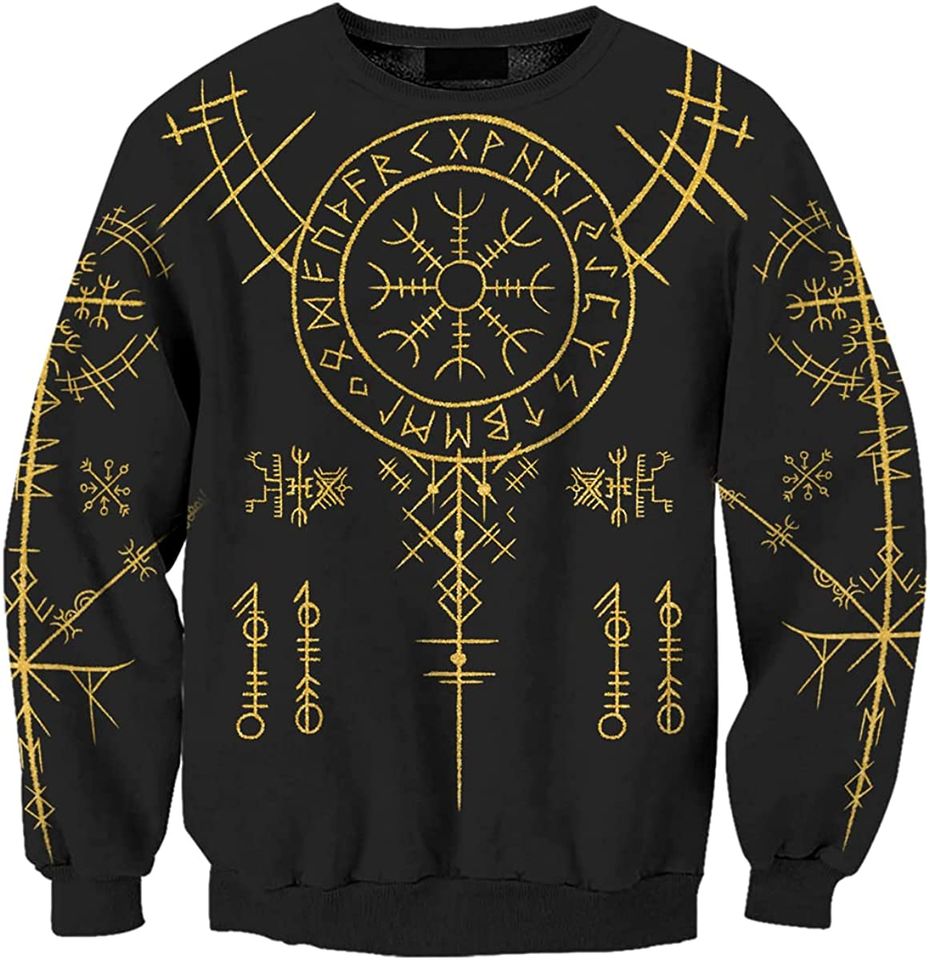 Viking Raven Of Odin Tattoo Sweatshirt Women For Men Cosplay