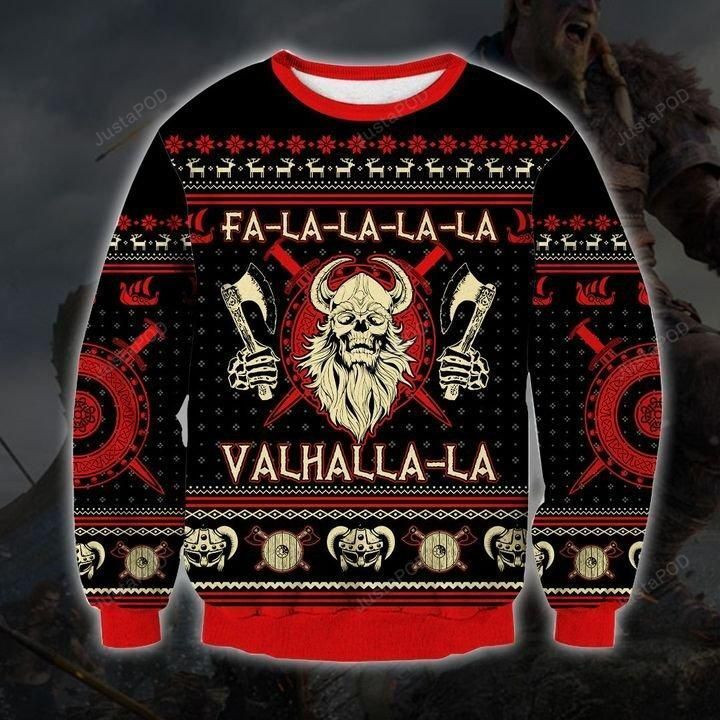 Viking Skull Ugly Christmas Sweater Adult 3D Funny Matching for family