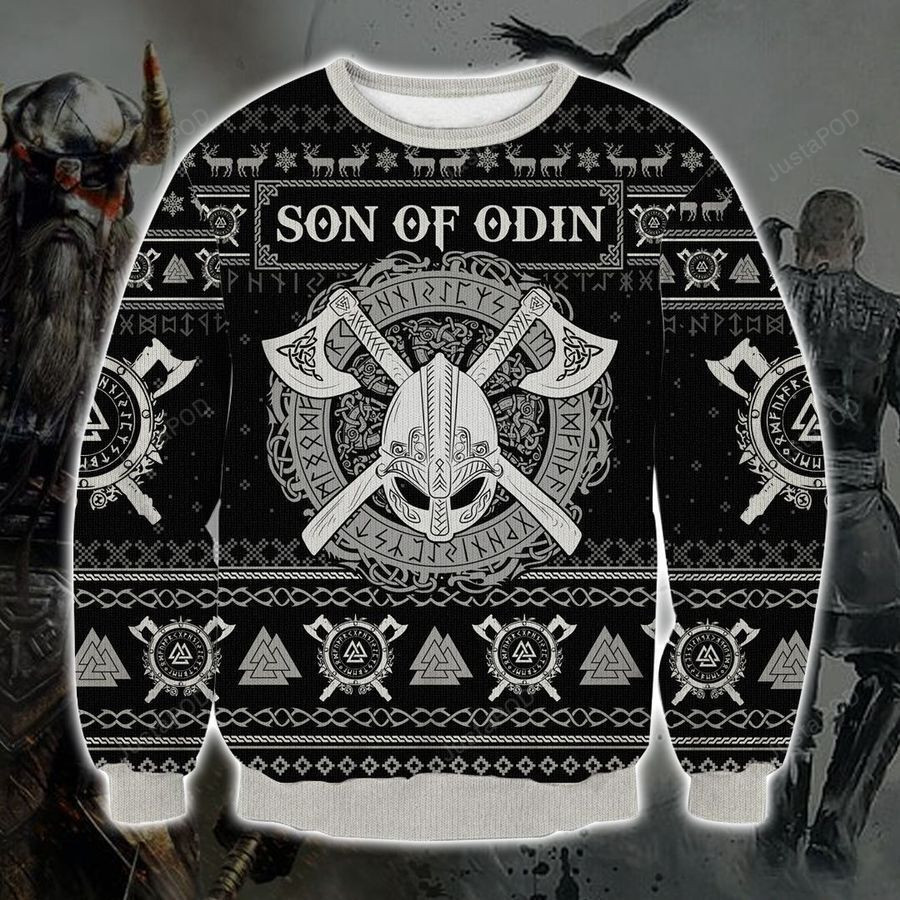 Viking Son Of Odin Ugly Christmas Sweater Adult 3D Funny Matching for family