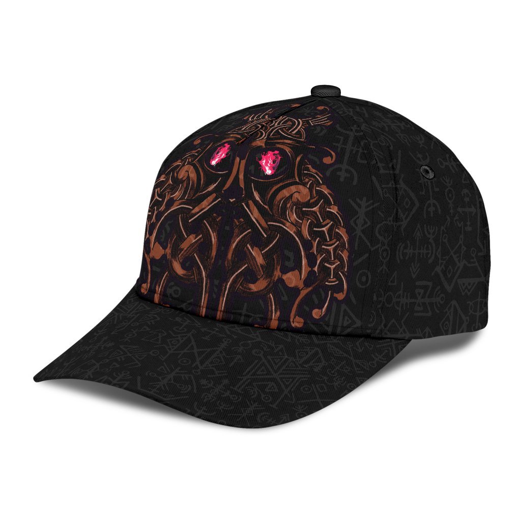Viking Style Classic Cap 3D Baseball Caps, Odin God Furthark Tattoo Special Trucker Hats Custom Hats Gifts For Men & Women