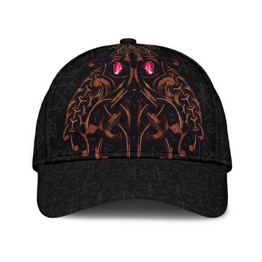 Viking Style Classic Cap 3D Baseball Caps, Odin God Furthark Tattoo Special Trucker Hats Custom Hats Gifts For Men & Women