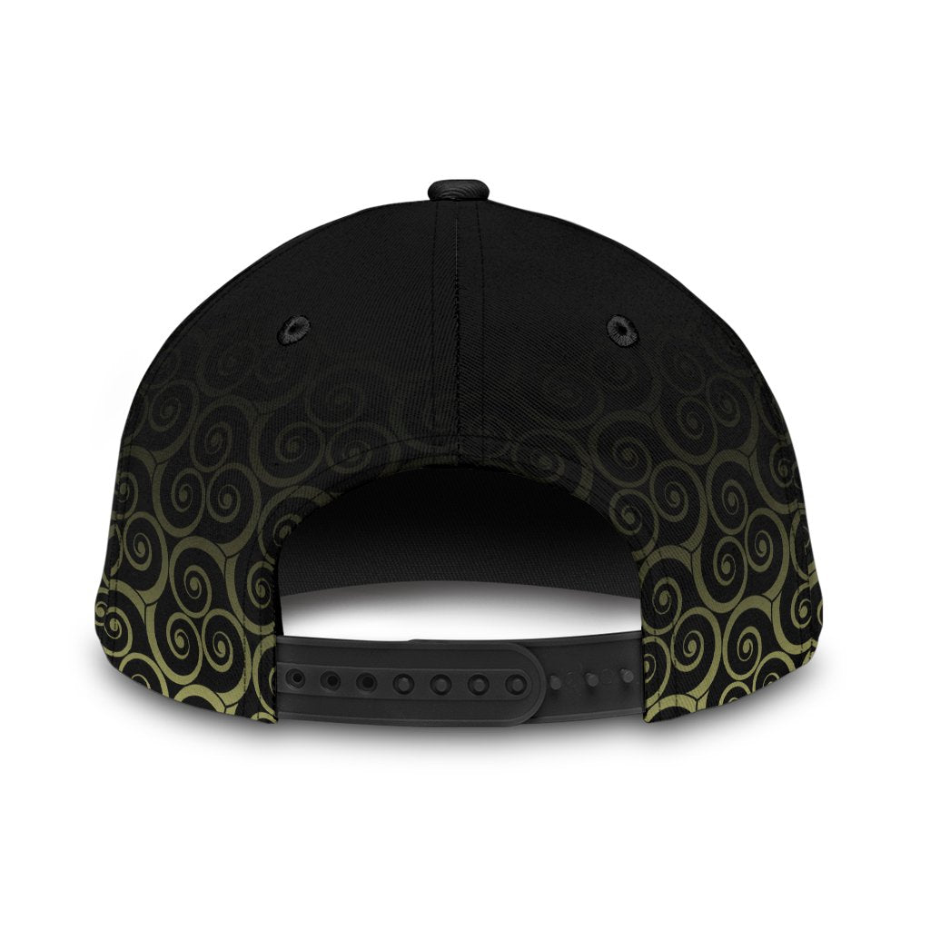 Viking Style - Classic Cap 3D Baseball Caps Owl Celtic On Triskels Background Trucker Hats Custom Hats Gifts For Men & Women