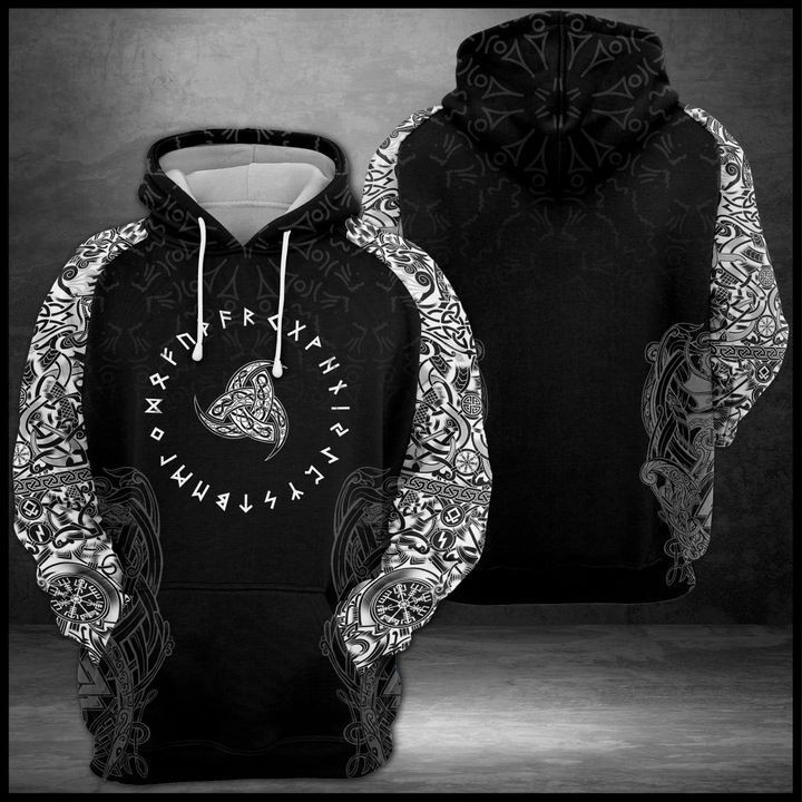 Viking Symbol Odin Horn 3D All Over Print Hoodie, Zip Hoodie