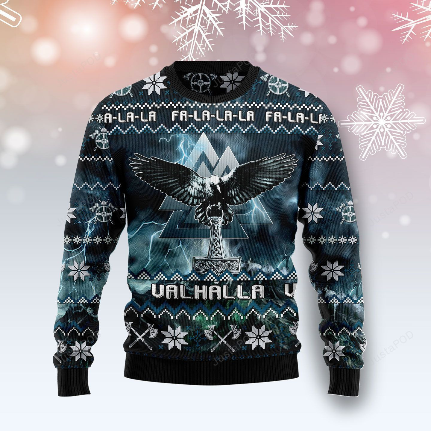 Viking Symbol Ugly Christmas Sweater Adult 3D Funny Matching for family