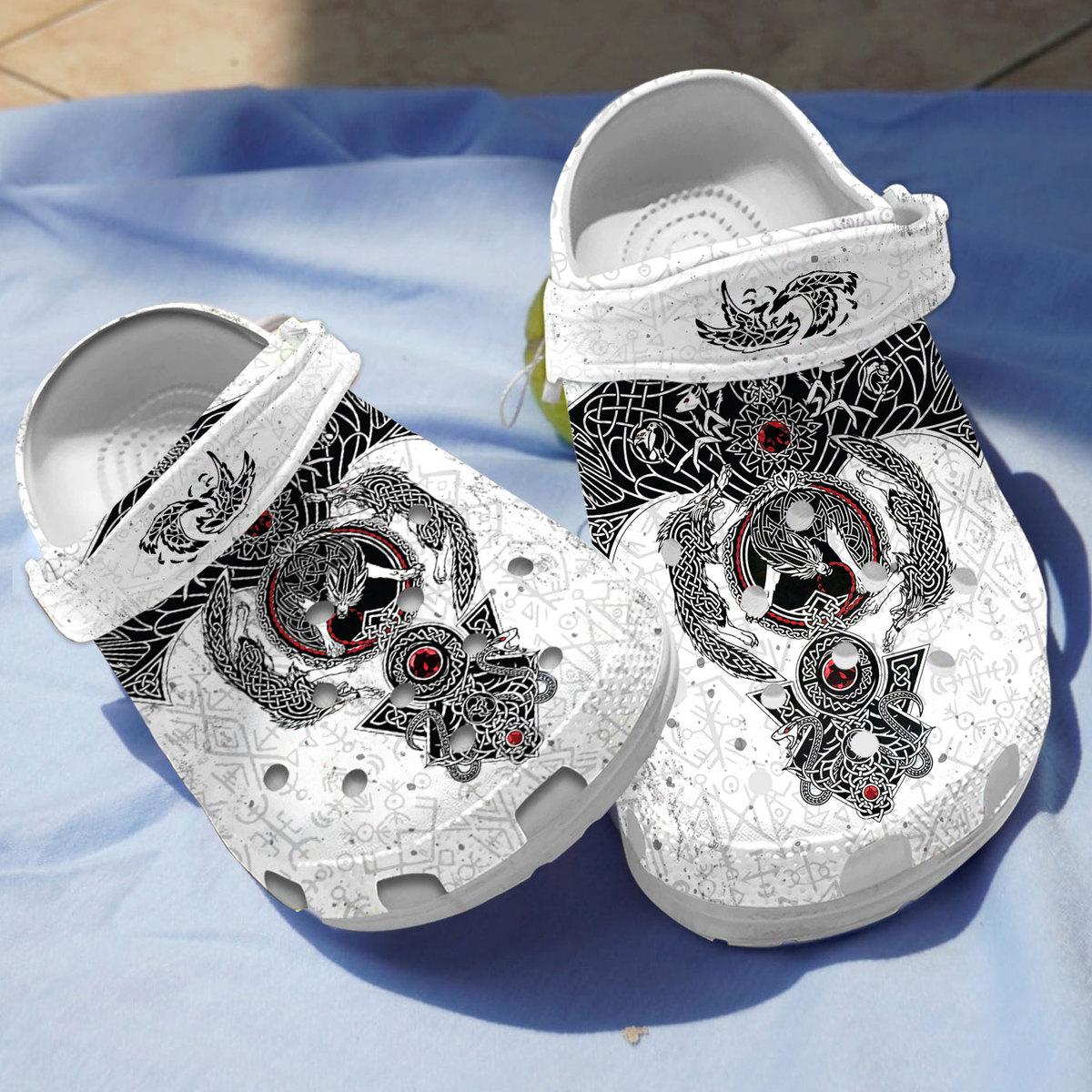 Viking Tattoo Crocs Crocband Clogs Shoes Comfortable For Men Women and Kids