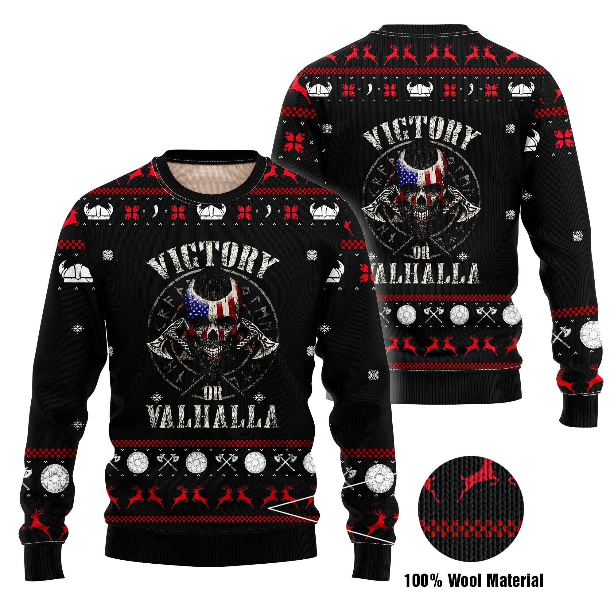 Viking Ugly Christmas Sweater Adult 3D Funny Matching for family