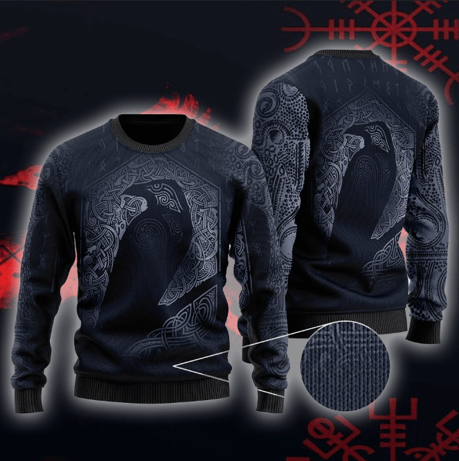 Viking Ugly Christmas Sweater Adult 3D Funny Matching for family