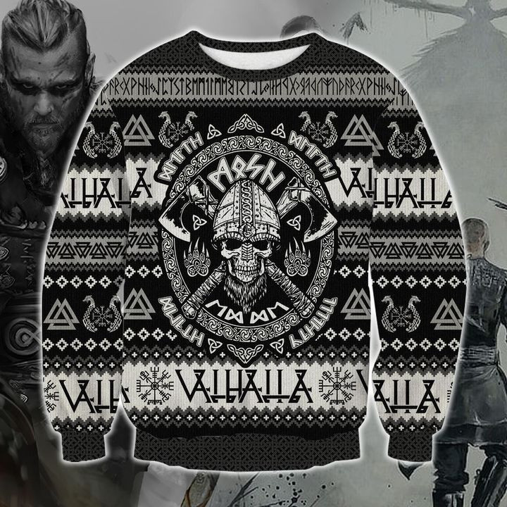 Viking Ugly Christmas Sweater Adult 3D Funny Matching for family