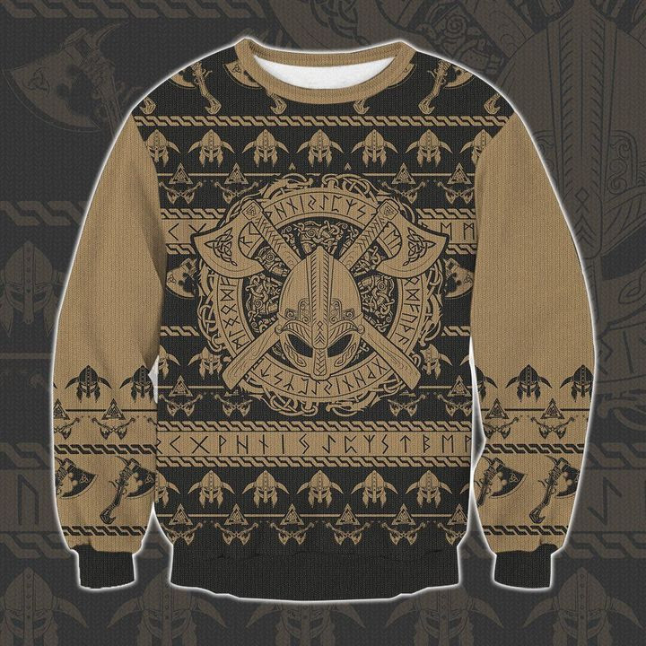 Viking Ugly Christmas Sweater Adult 3D Funny Matching for family