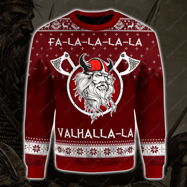 Viking Ugly Christmas Sweater Adult 3D Funny Matching for family