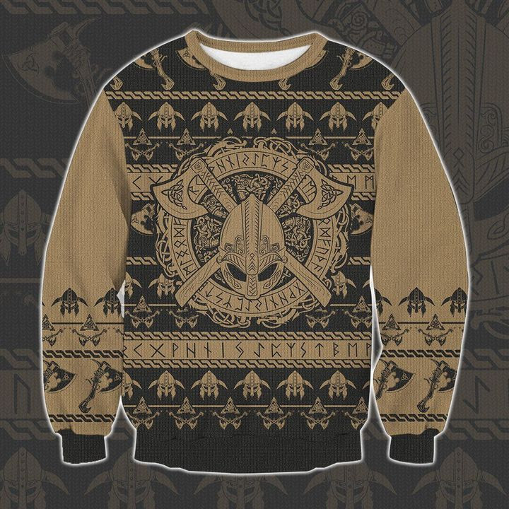 Viking Ugly Christmas Sweater Adult 3D Funny Matching for family