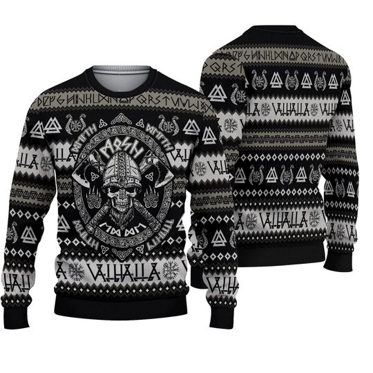 Viking Valhalla-La Ugly Knitted Christmas Ugly Sweatshirts - Image 2