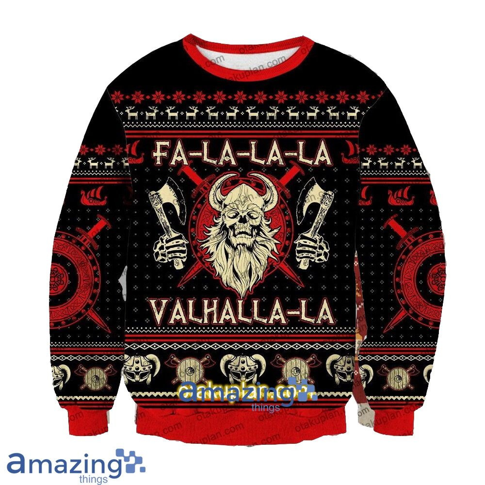 Viking Valhalla Ugly Christmas Sweater Adult 3D Funny Matching for family
