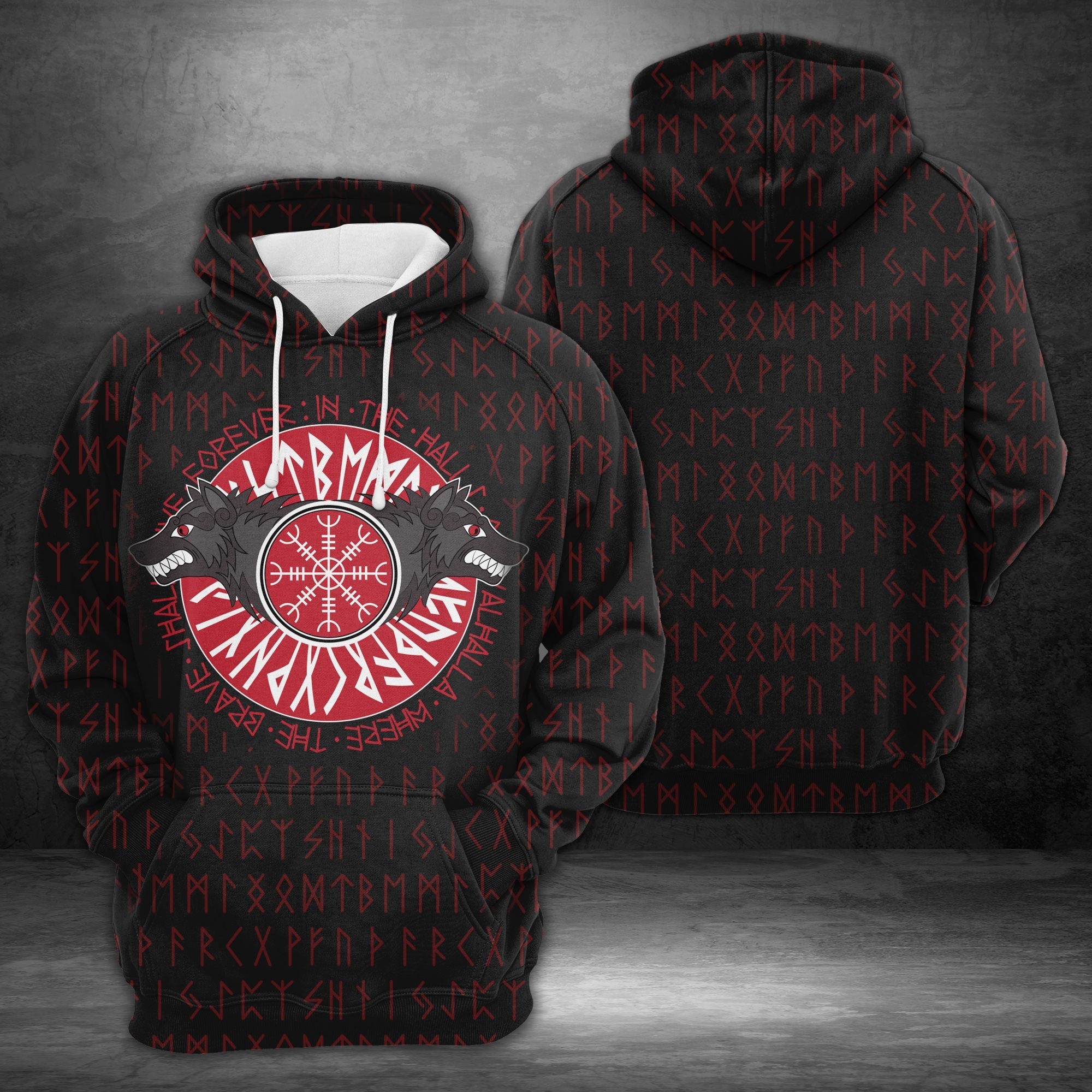 Viking Wolves 3D All Over Print Hoodie, Zip Hoodie