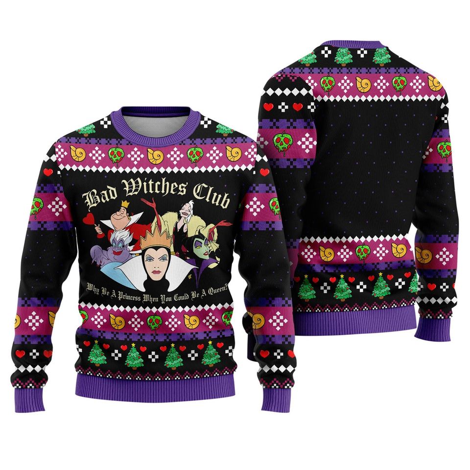 VillainsÃ‚Â Ugly XmasÃ‚Â Sweater | Villains Bad Witches Club Ugly Sweatshirt