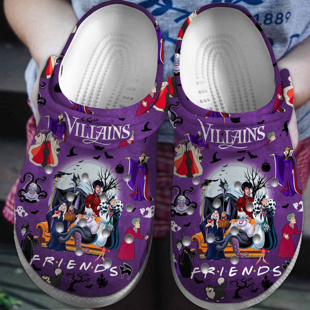 Villains Cartoon Crocs Crocband Clogs Shoes Comfortable For Men Women and Kids