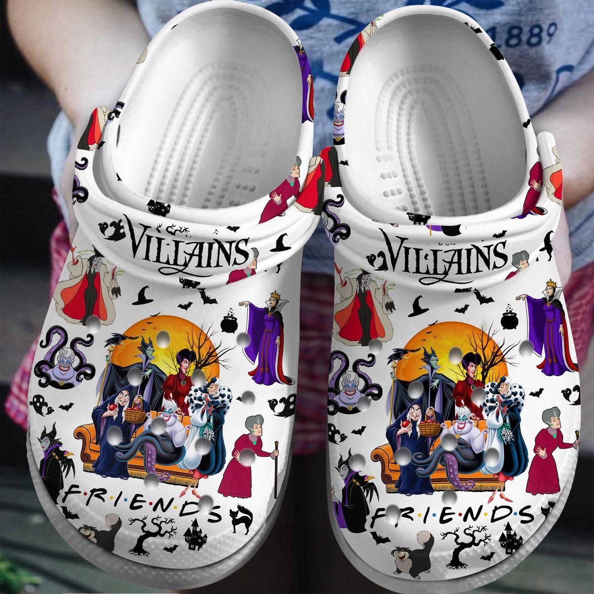 Villains Cartoon Crocs Crocband Clogs Shoes Comfortable For Men Women and Kids