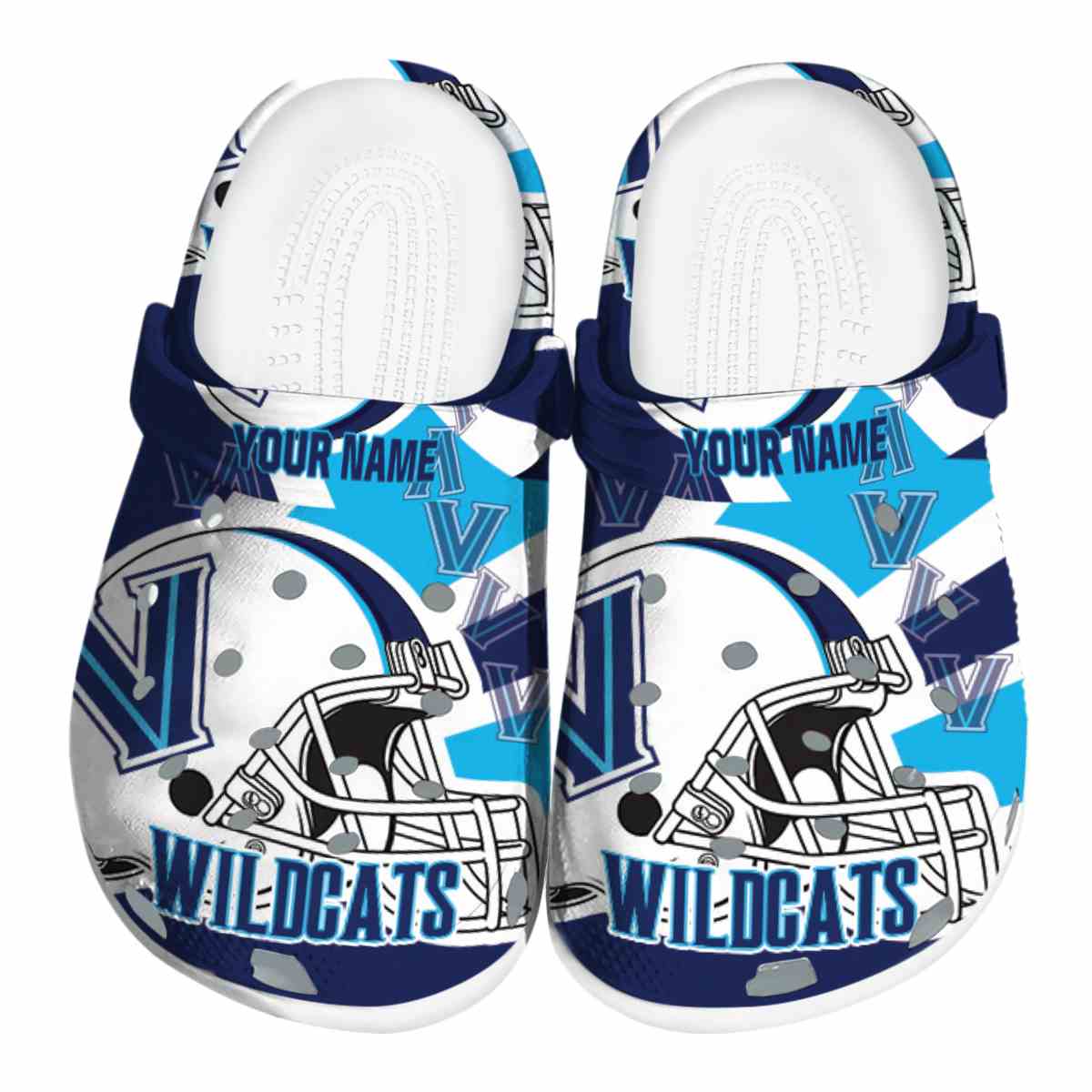 Villanova Wildcats NCAA Sport Crocs Crocband Clogs Shoes Comfortable For Men Women and Kids