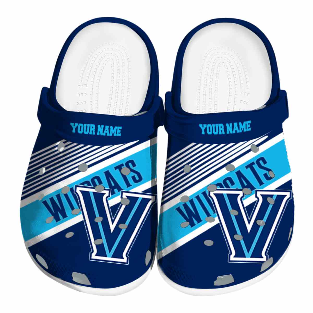 Villanova Wildcats NCAA Sport Crocs Crocband Clogs Shoes Comfortable For Men Women and Kids