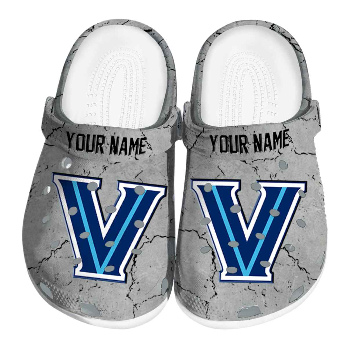 Villanova Wildcats NCAA Sport Crocs Crocband Clogs Shoes Comfortable For Men Women and Kids