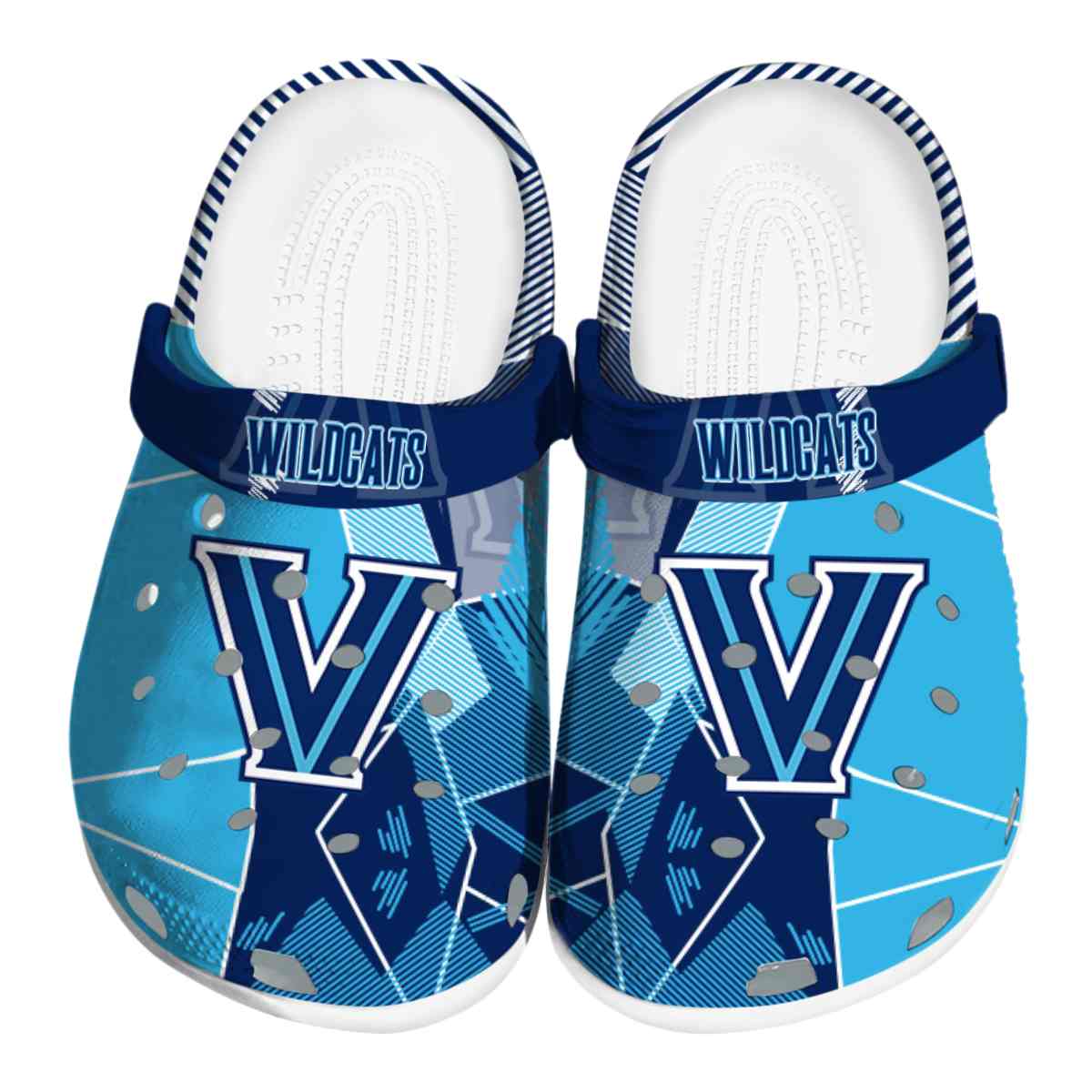 Villanova Wildcats NCAA Sport Crocs Crocband Clogs Shoes Comfortable For Men Women and Kids