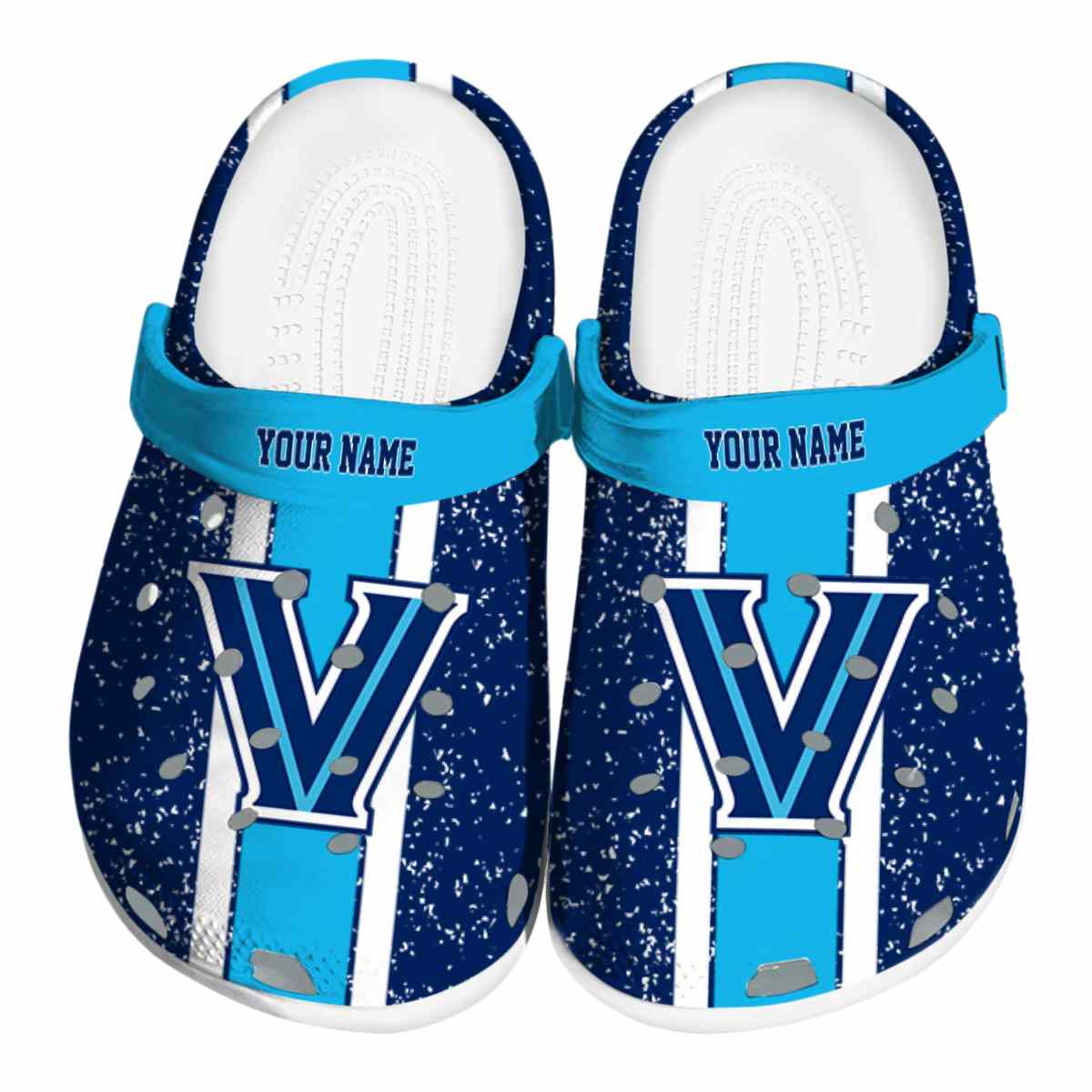 Villanova Wildcats NCAA Sport Crocs Crocband Clogs Shoes Comfortable For Men Women and Kids