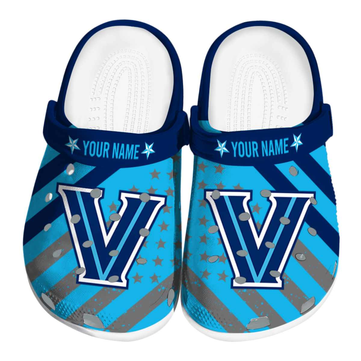 Villanova Wildcats NCAA Sport Crocs Crocband Clogs Shoes Comfortable For Men Women and Kids