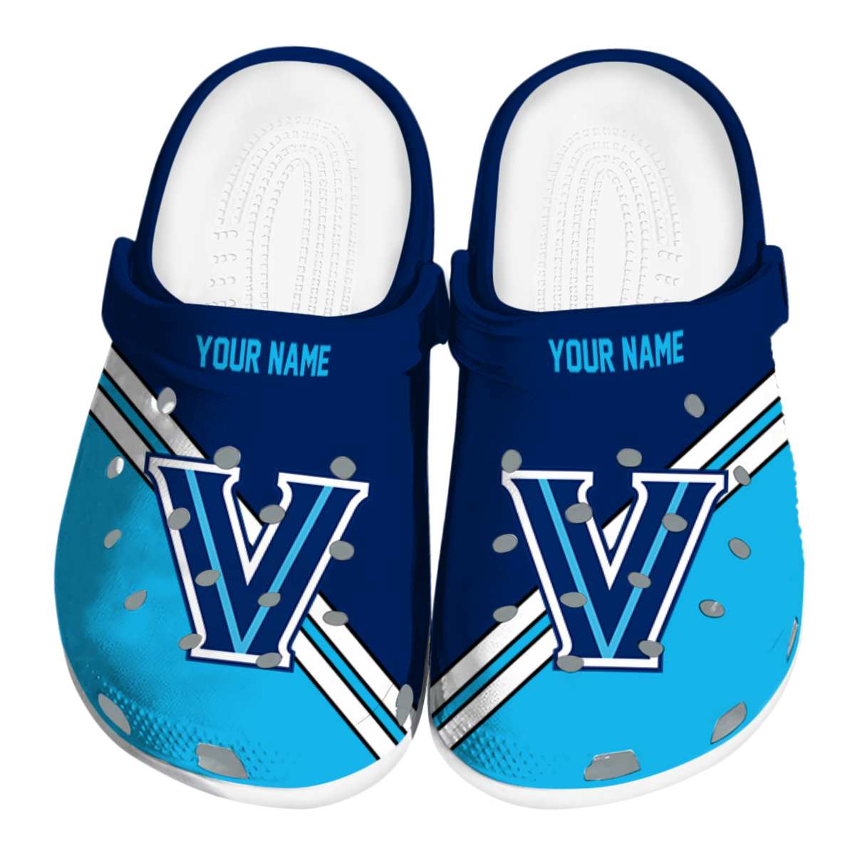 Villanova Wildcats NCAA Sport Crocs Crocband Clogs Shoes Comfortable For Men Women and Kids