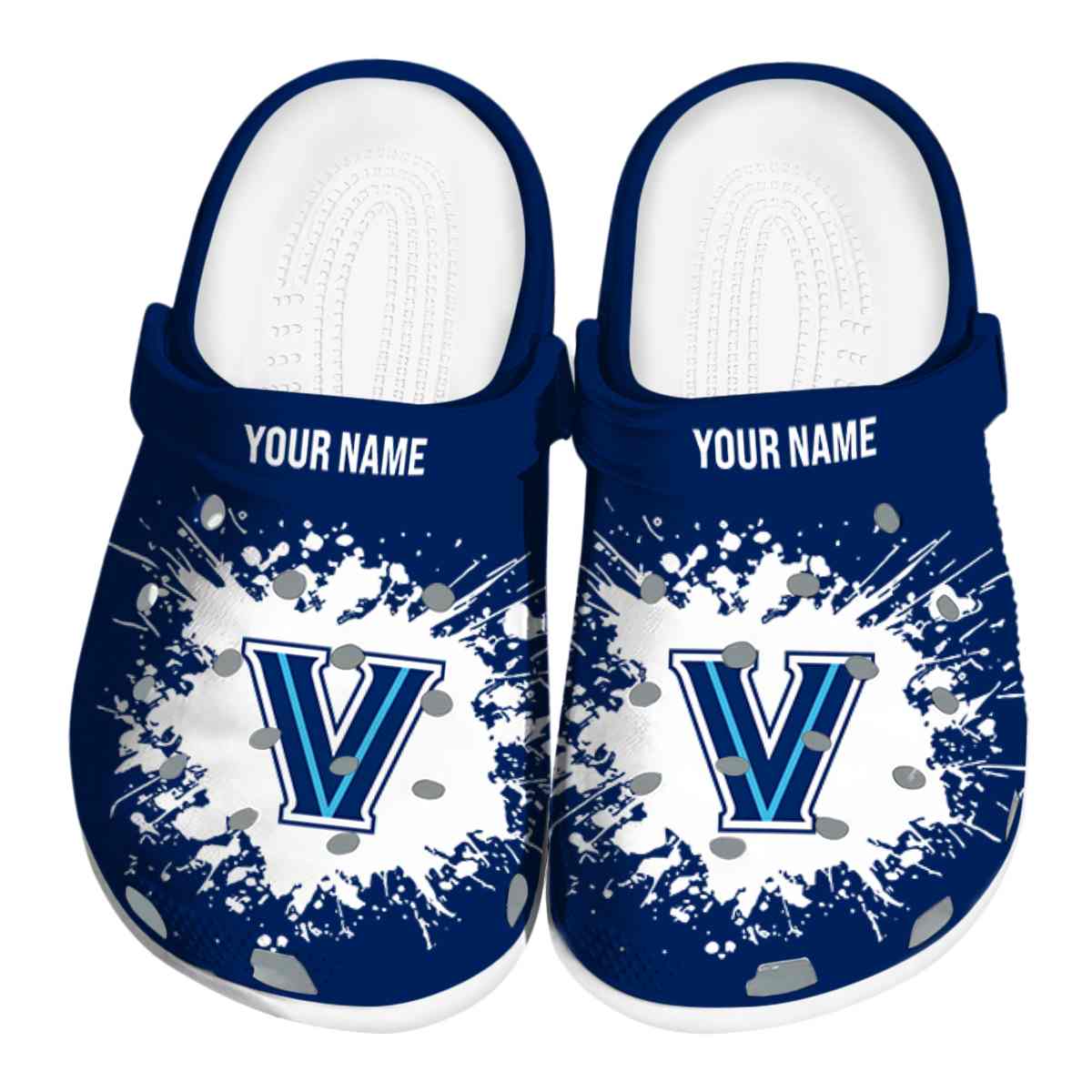 Villanova Wildcats NCAA Sport Crocs Crocband Clogs Shoes Comfortable For Men Women and Kids